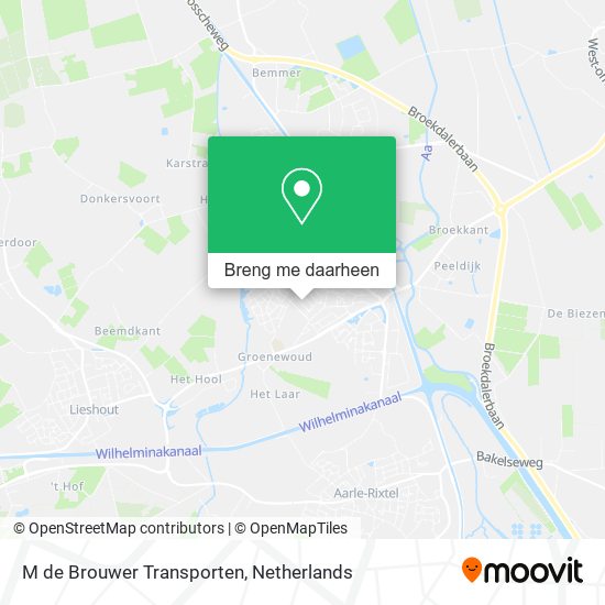 M de Brouwer Transporten kaart