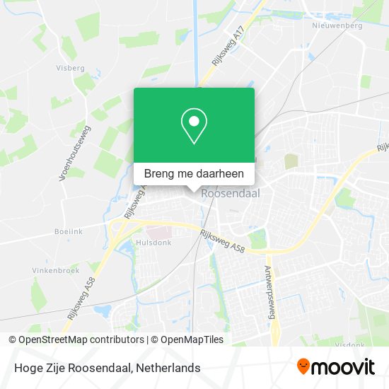 Hoge Zije Roosendaal kaart