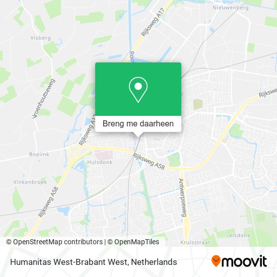 Humanitas West-Brabant West kaart