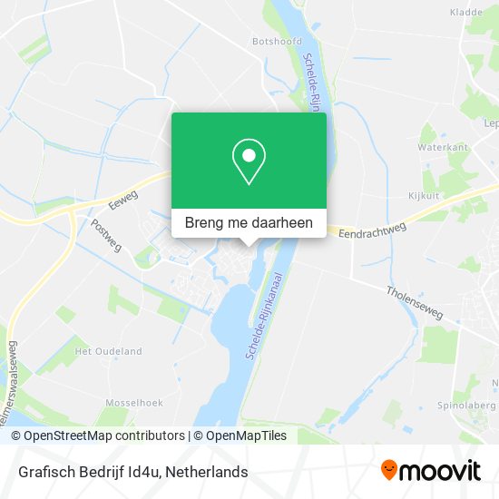 Grafisch Bedrijf Id4u kaart