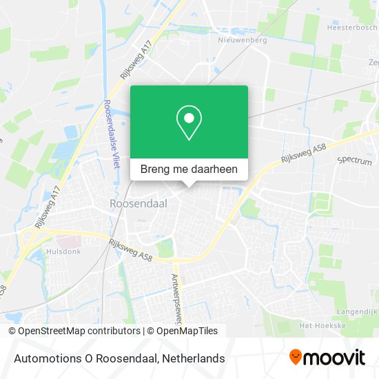 Automotions O Roosendaal kaart