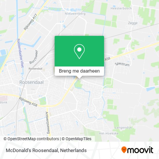 McDonald's Roosendaal kaart