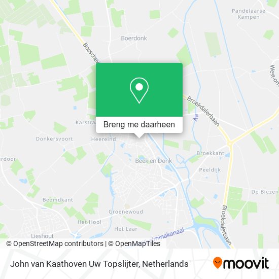 John van Kaathoven Uw Topslijter kaart