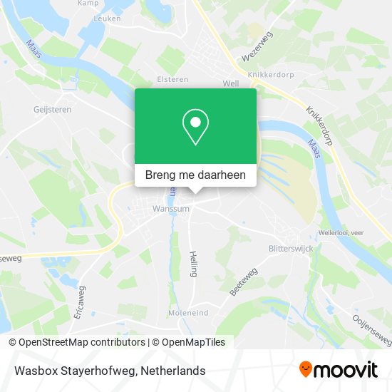 Wasbox Stayerhofweg kaart