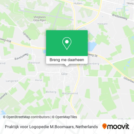 Praktijk voor Logopedie M.Boomaars kaart