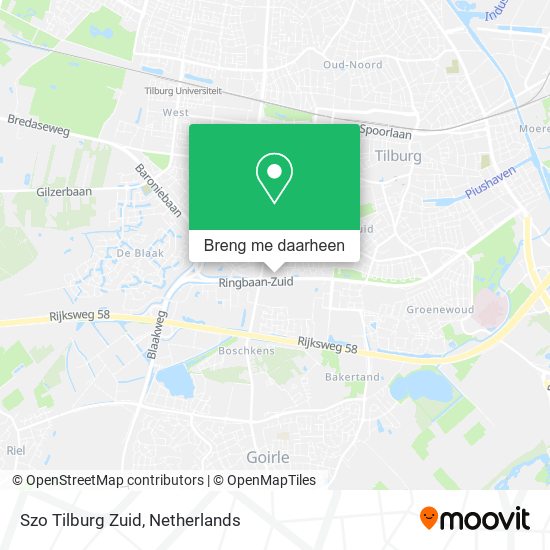 Szo Tilburg Zuid kaart