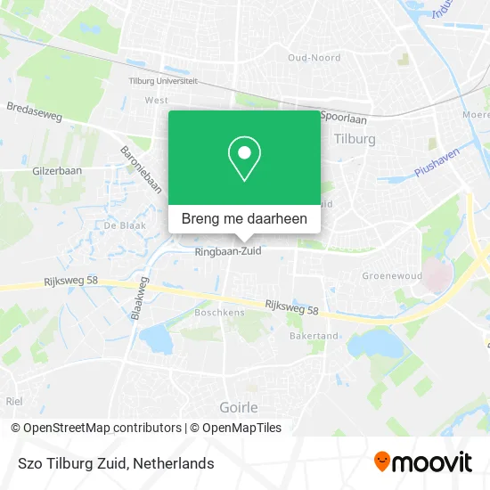 Szo Tilburg Zuid kaart