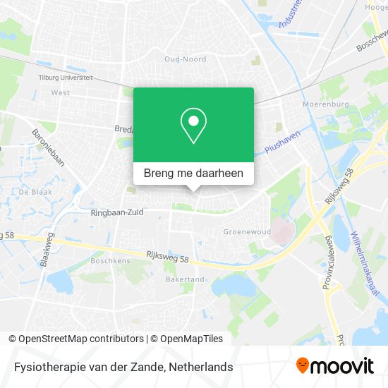 Fysiotherapie van der Zande kaart