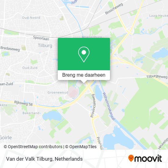 Van der Valk Tilburg kaart