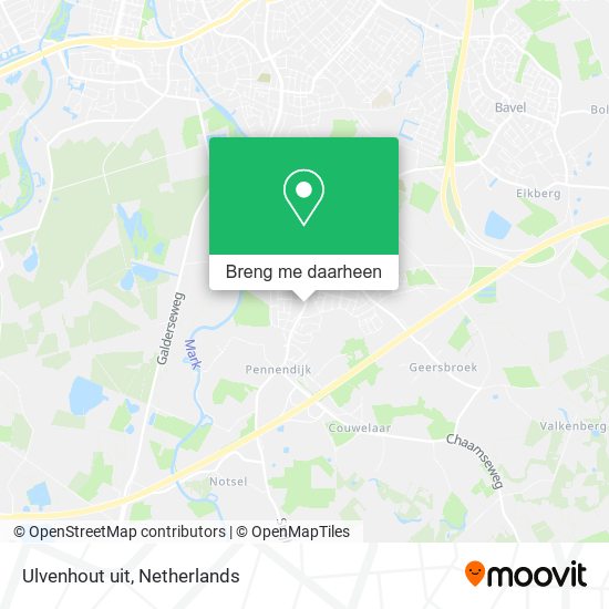 Ulvenhout uit kaart