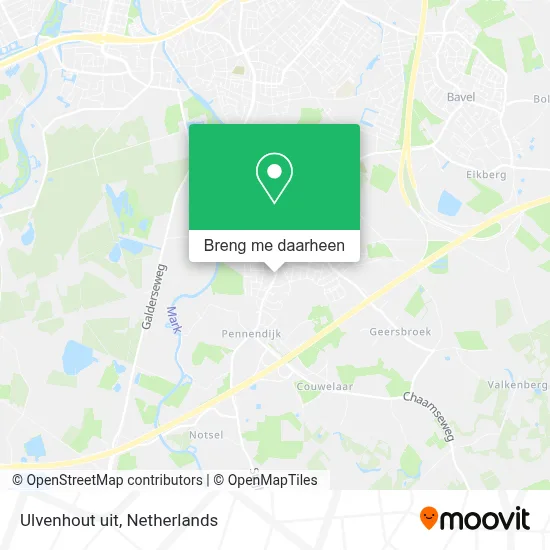 Ulvenhout uit kaart