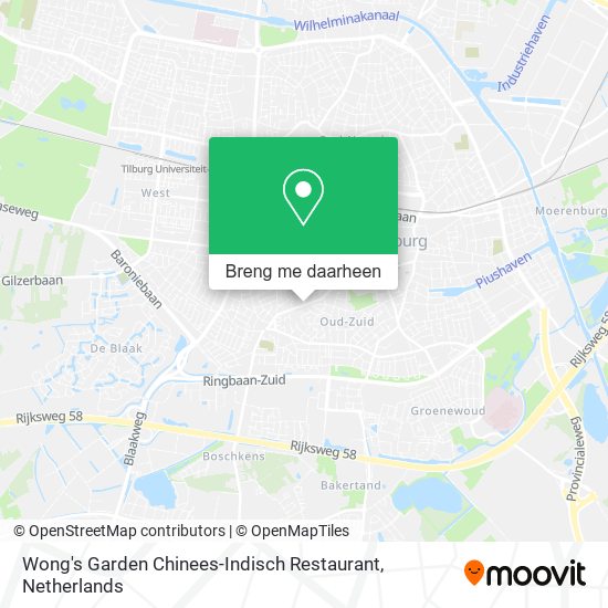 Wong's Garden Chinees-Indisch Restaurant kaart