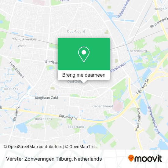 Verster Zonweringen Tilburg kaart
