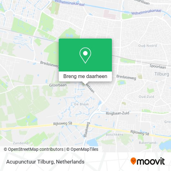 Acupunctuur Tilburg kaart