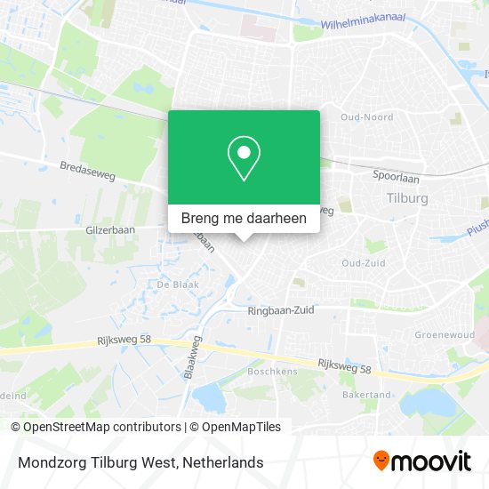 Mondzorg Tilburg West kaart