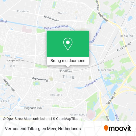 Verrassend Tilburg en Meer kaart