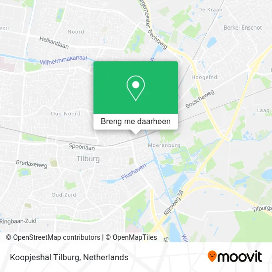 Koopjeshal Tilburg kaart