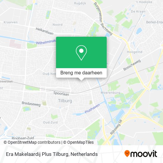 Era Makelaardij Plus Tilburg kaart