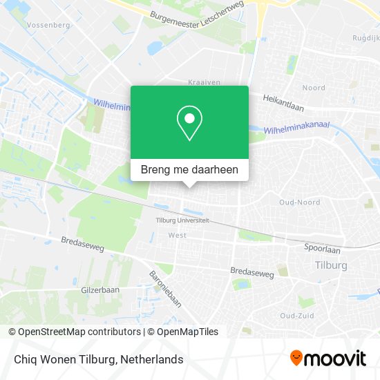 Chiq Wonen Tilburg kaart