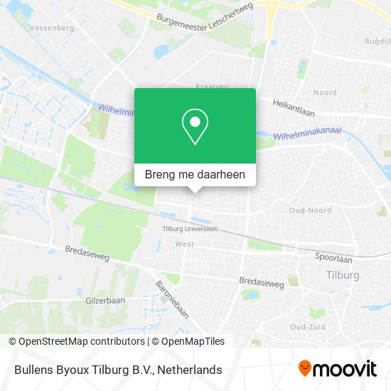 Bullens Byoux Tilburg B.V. kaart