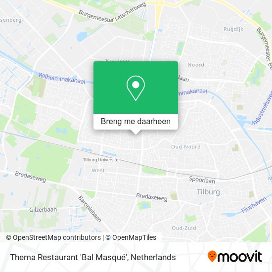 Thema Restaurant 'Bal Masqué' kaart