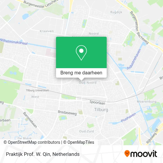 Praktijk Prof. W. Qin kaart