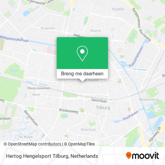 Hertog Hengelsport Tilburg kaart