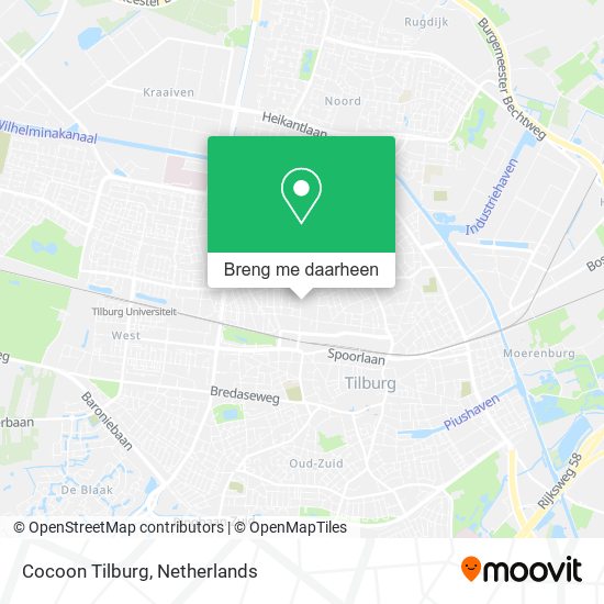 Cocoon Tilburg kaart