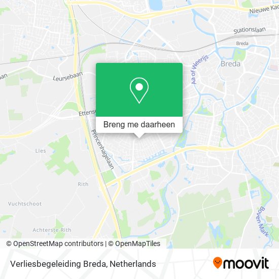 Verliesbegeleiding Breda kaart