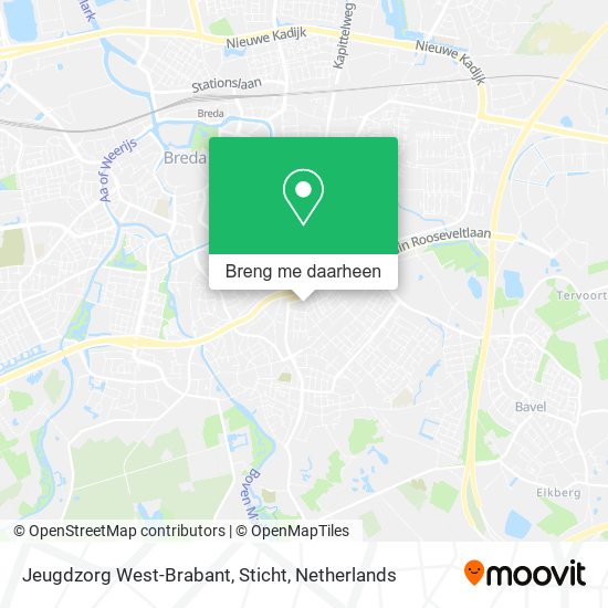 Jeugdzorg West-Brabant, Sticht kaart