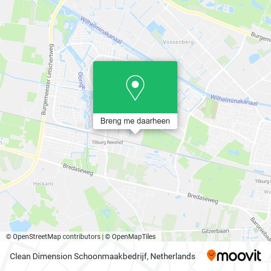 Clean Dimension Schoonmaakbedrijf kaart