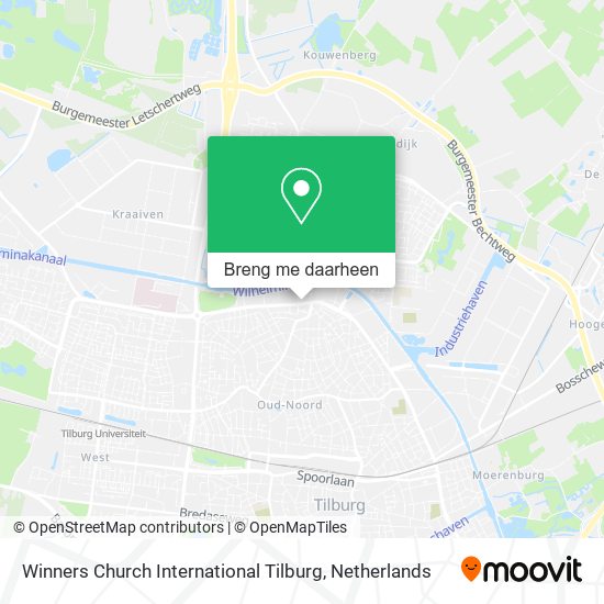 Winners Church International Tilburg kaart