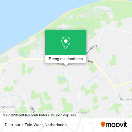 Distributie Zuid-West kaart