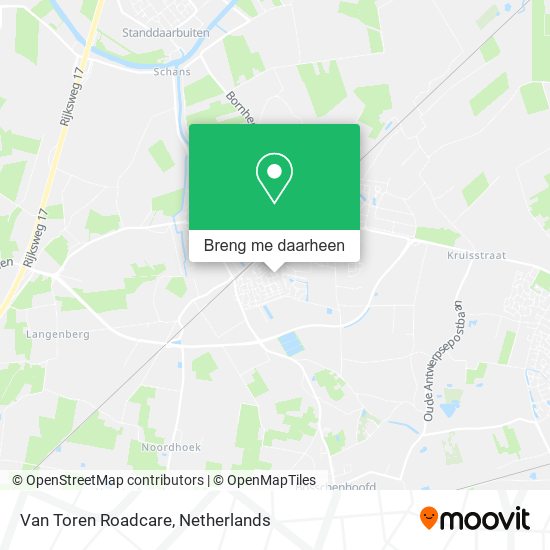 Van Toren Roadcare kaart