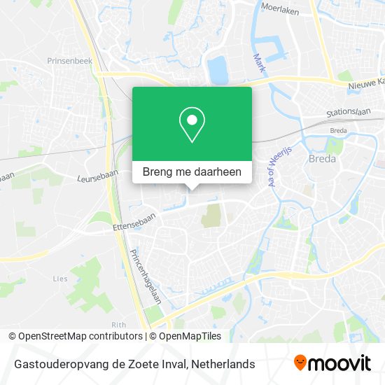 Gastouderopvang de Zoete Inval kaart