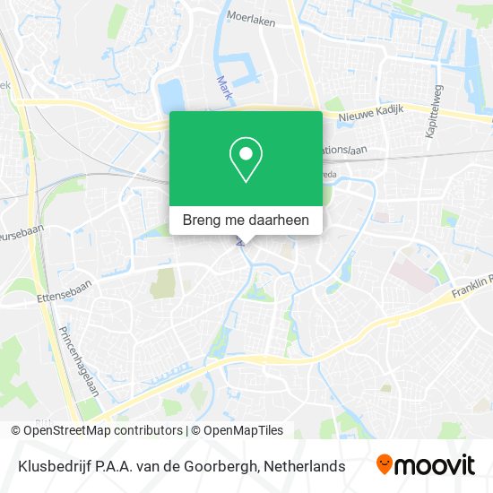 Klusbedrijf P.A.A. van de Goorbergh kaart