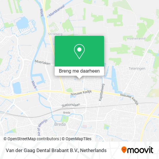 Van der Gaag Dental Brabant B.V. kaart