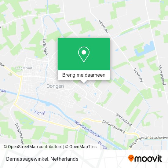 Demassagewinkel kaart