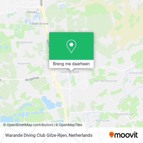 Warande Diving Club Gilze-Rijen kaart