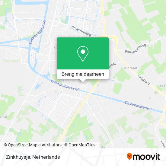 Zinkhuysje kaart