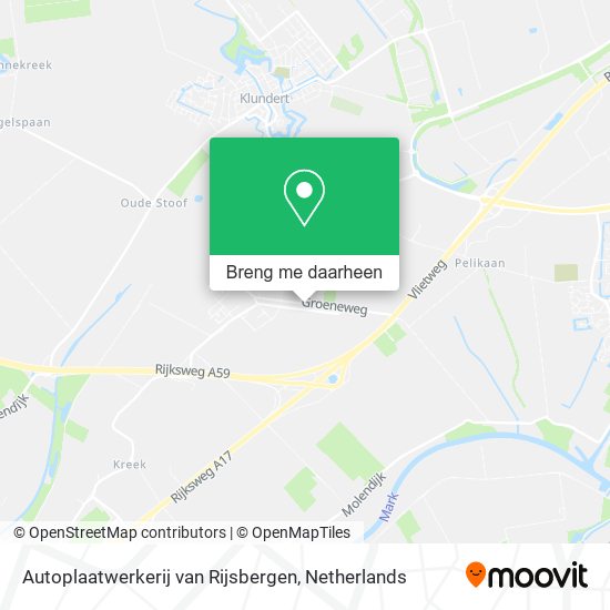 Autoplaatwerkerij van Rijsbergen kaart