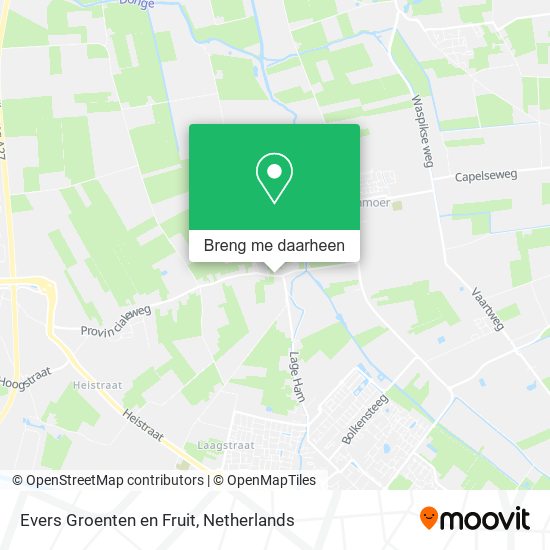 Evers Groenten en Fruit kaart