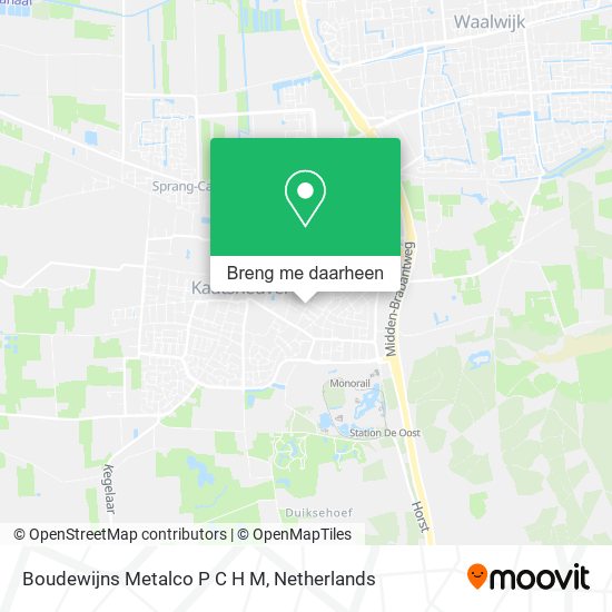 Boudewijns Metalco P C H M kaart