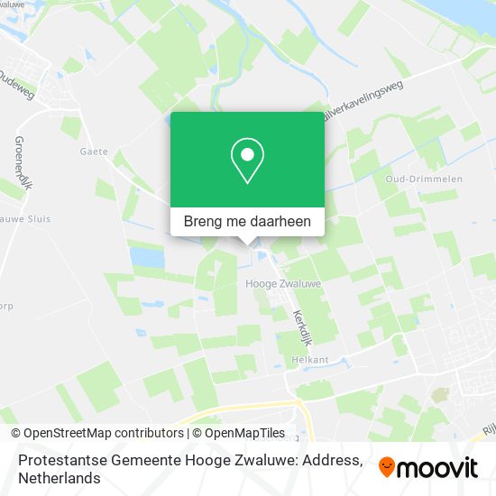 Protestantse Gemeente Hooge Zwaluwe: Address kaart