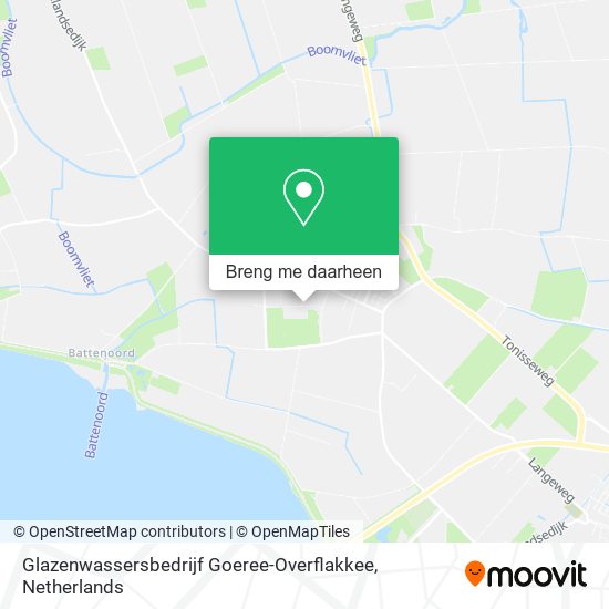 Glazenwassersbedrijf Goeree-Overflakkee kaart