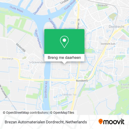 Brezan Automaterialen Dordrecht kaart