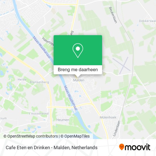 Cafe Eten en Drinken - Malden kaart