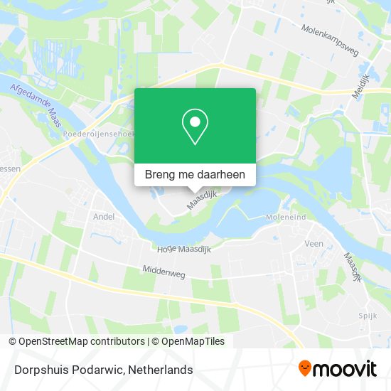 Dorpshuis Podarwic kaart