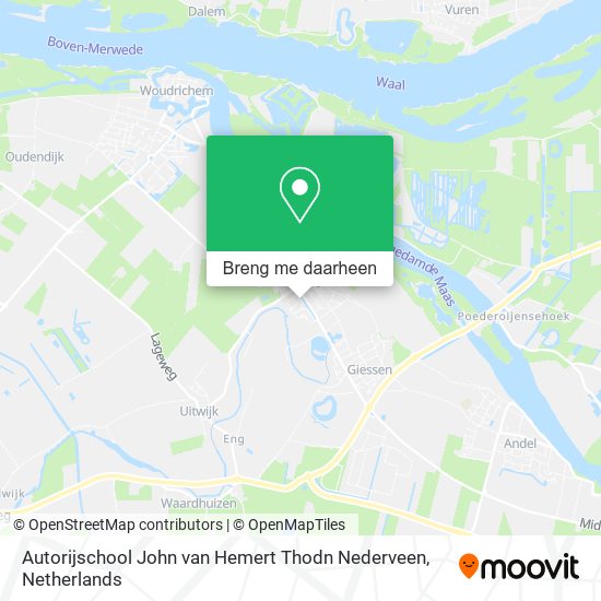 Autorijschool John van Hemert Thodn Nederveen kaart