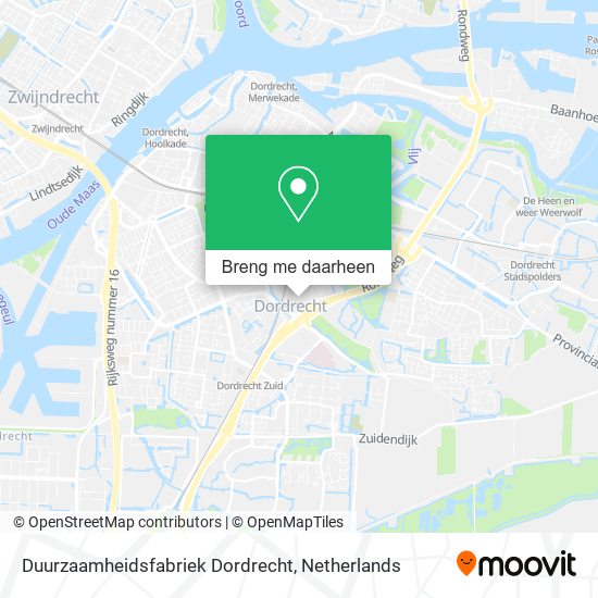 Duurzaamheidsfabriek Dordrecht kaart